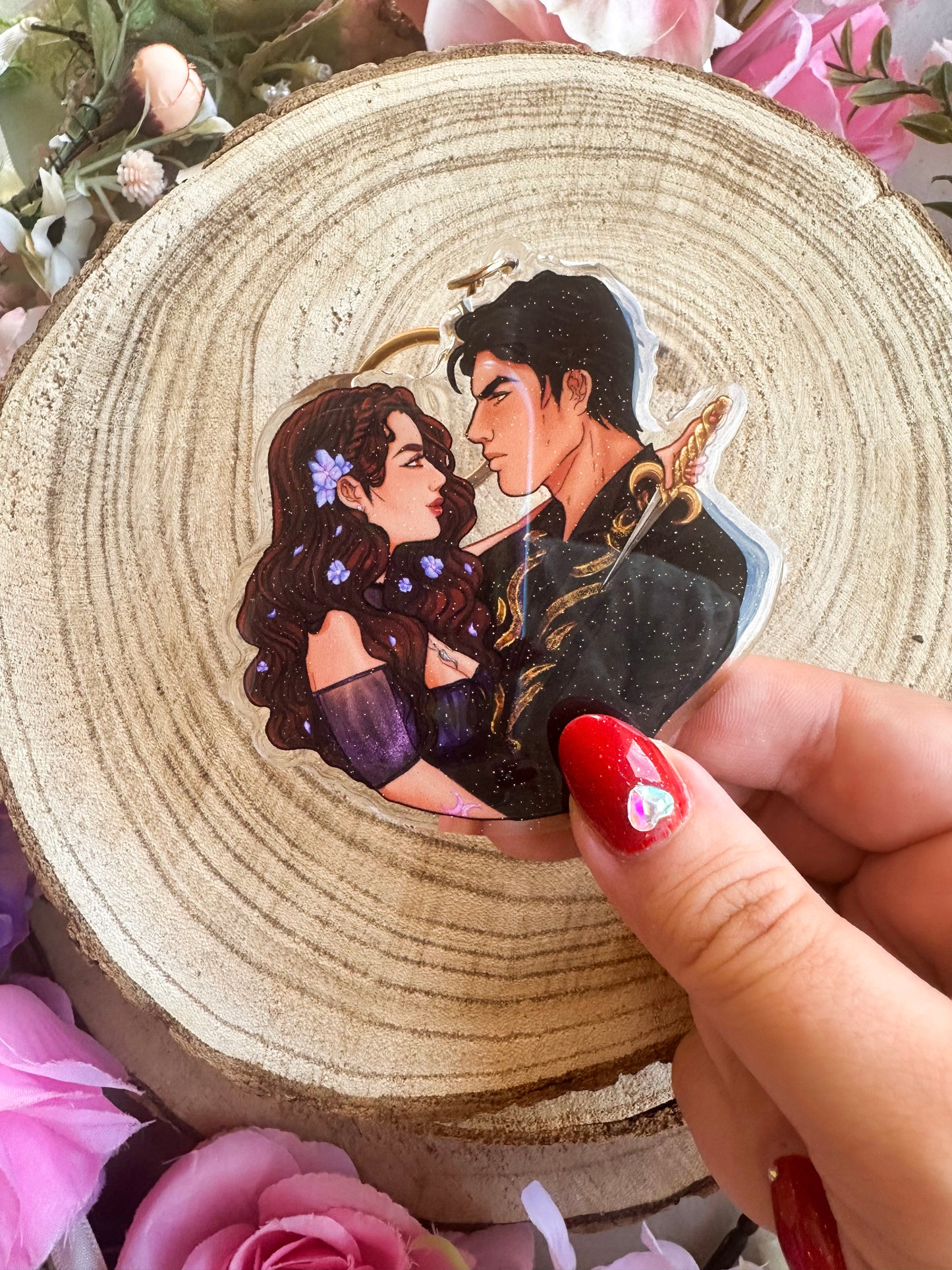 ELRIEL - Azriel & Elain - ACOMAF - ACOWAR - A Court of Thorns and Roses inspired transparent acrylic keychain