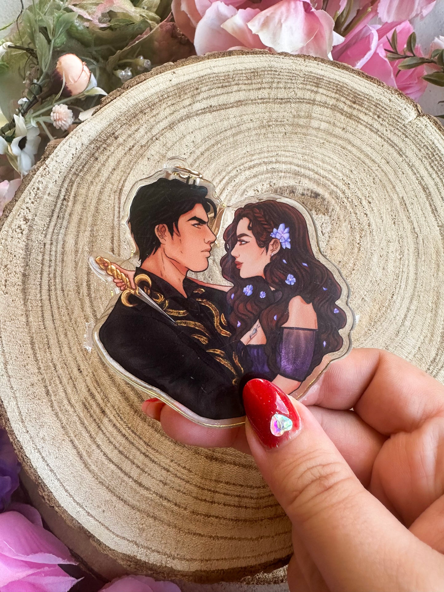 ELRIEL - Azriel & Elain - ACOMAF - ACOWAR - A Court of Thorns and Roses inspired transparent acrylic keychain