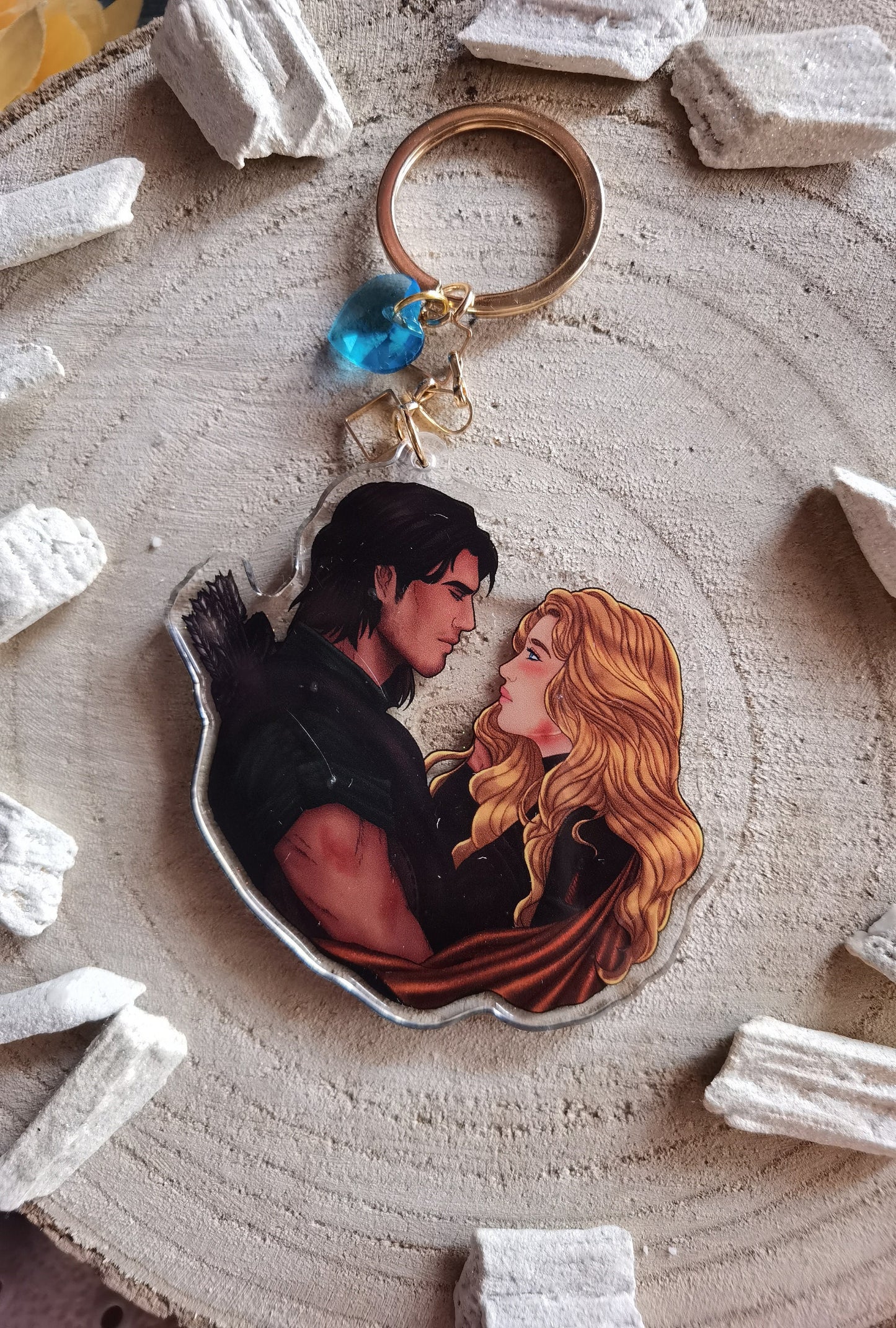 THE BRIDGE KINGDOM Lara x Aren officially licensed transparent acrylic keychain Laren