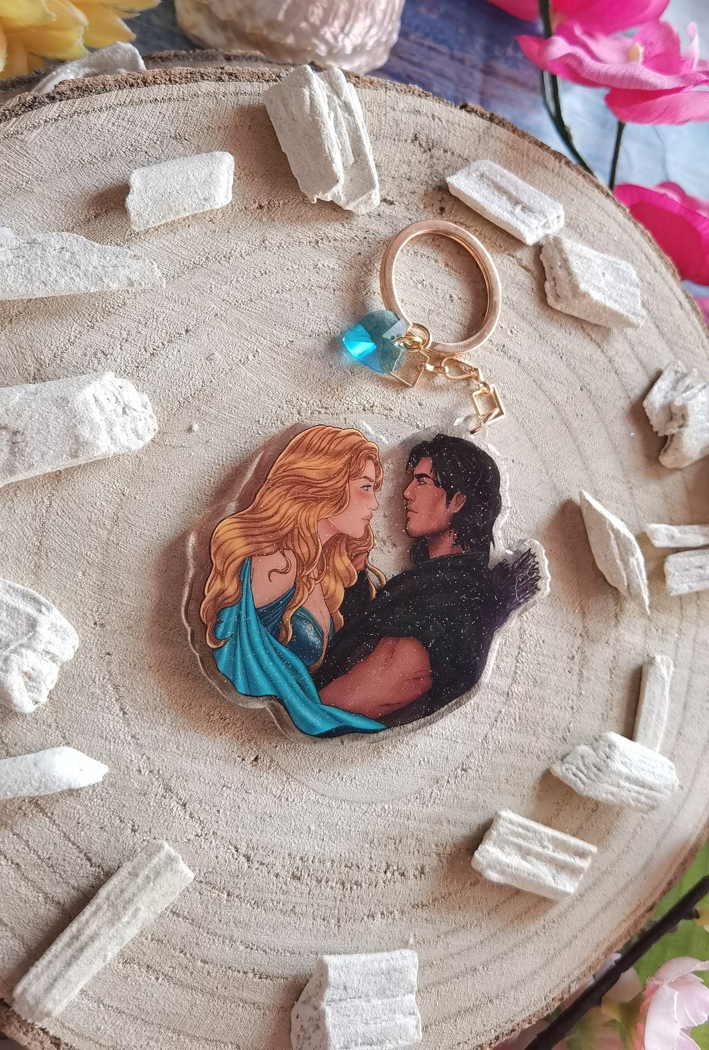 THE BRIDGE KINGDOM Lara x Aren officially licensed transparent acrylic keychain Laren
