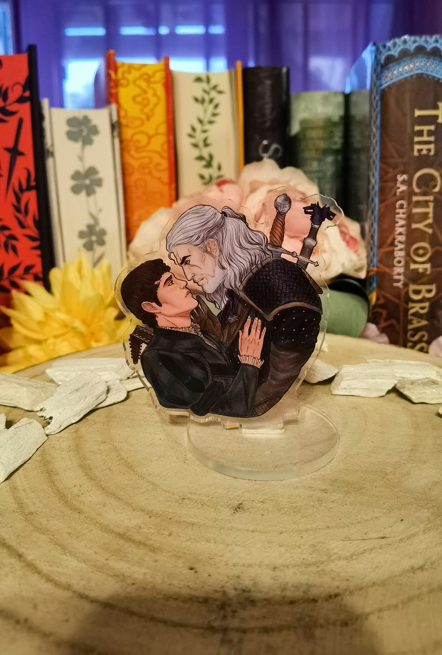 Geralt y Yennefer - Geralt y Jaskier - THE WITCHER Yenneralt Geraskier Inspired Mini Standee