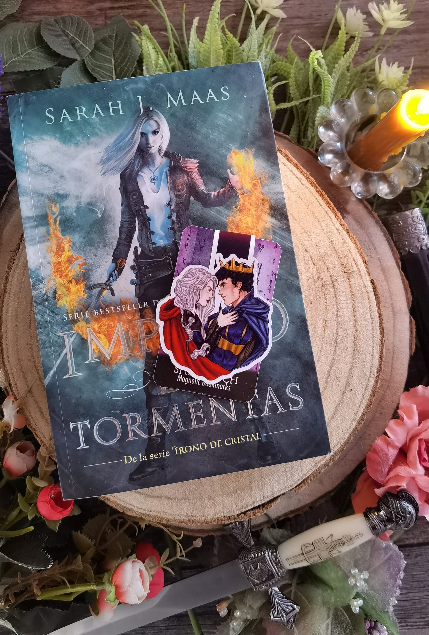 MANORIAN - Manon y Dorian Throne of Glass inspired magnetic bookmark