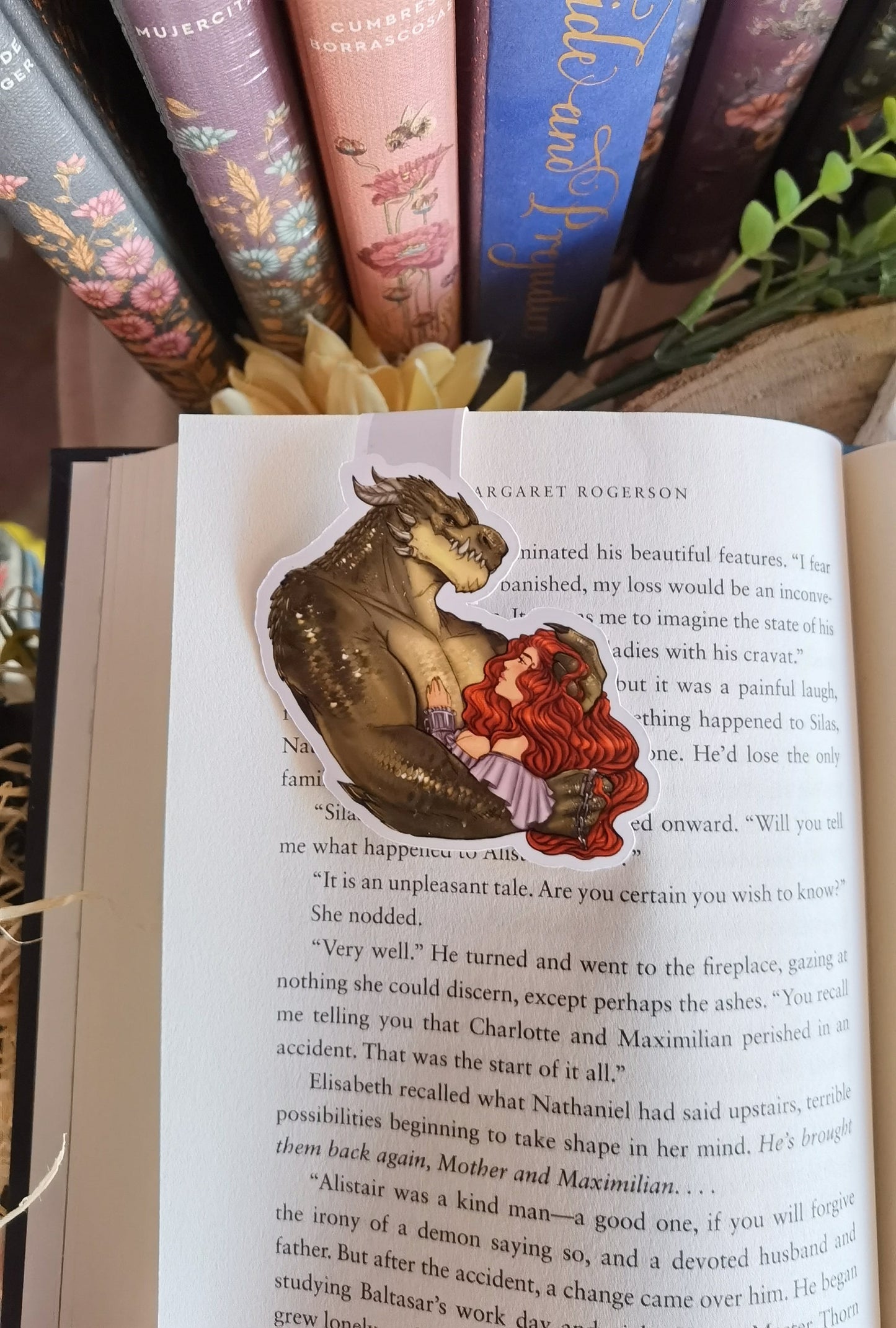 THE DRAGON'S BRIDE - Briar Rose & Sol magnetic bookmark monster lover dragon