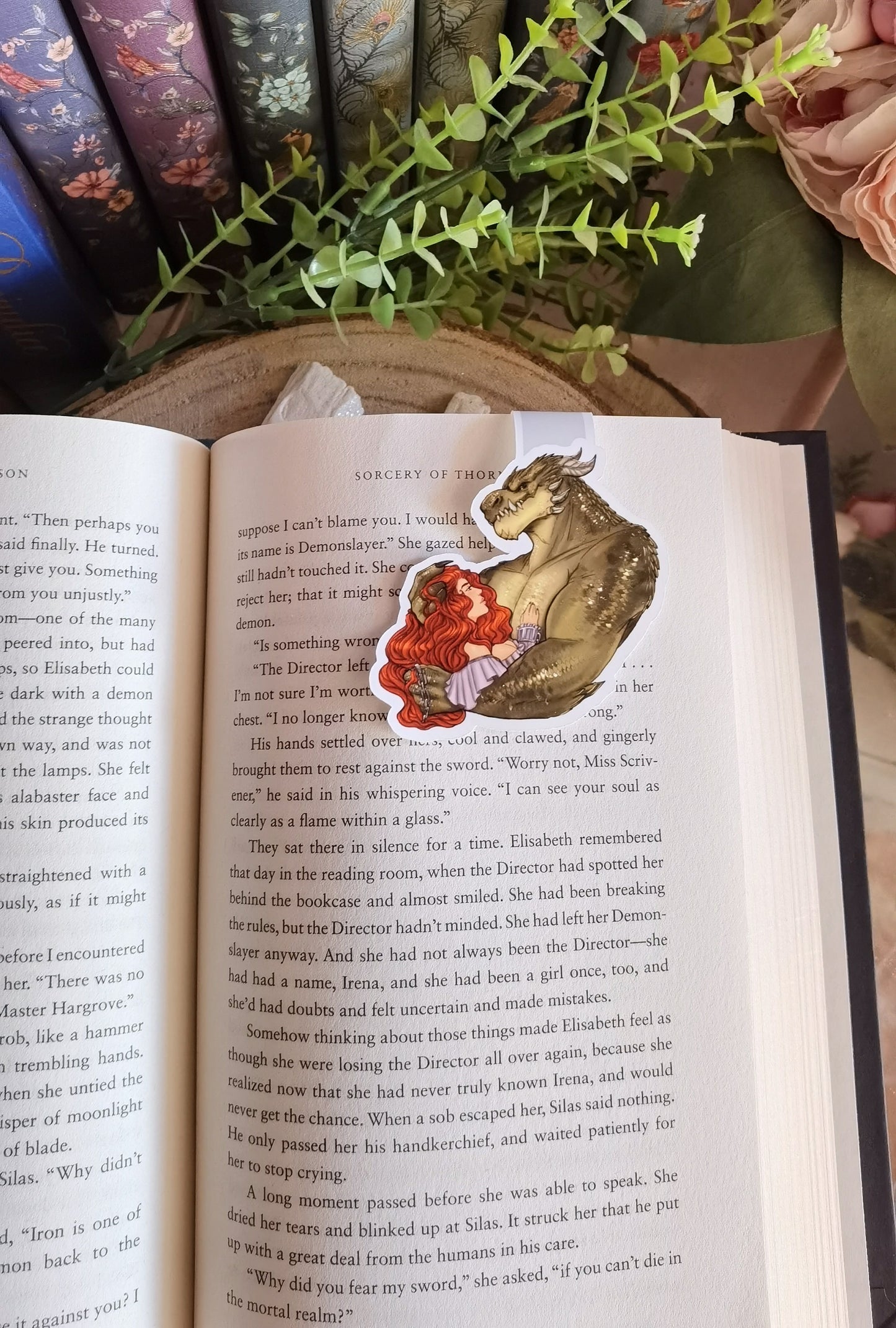 THE DRAGON'S BRIDE - Briar Rose & Sol magnetic bookmark monster lover dragon
