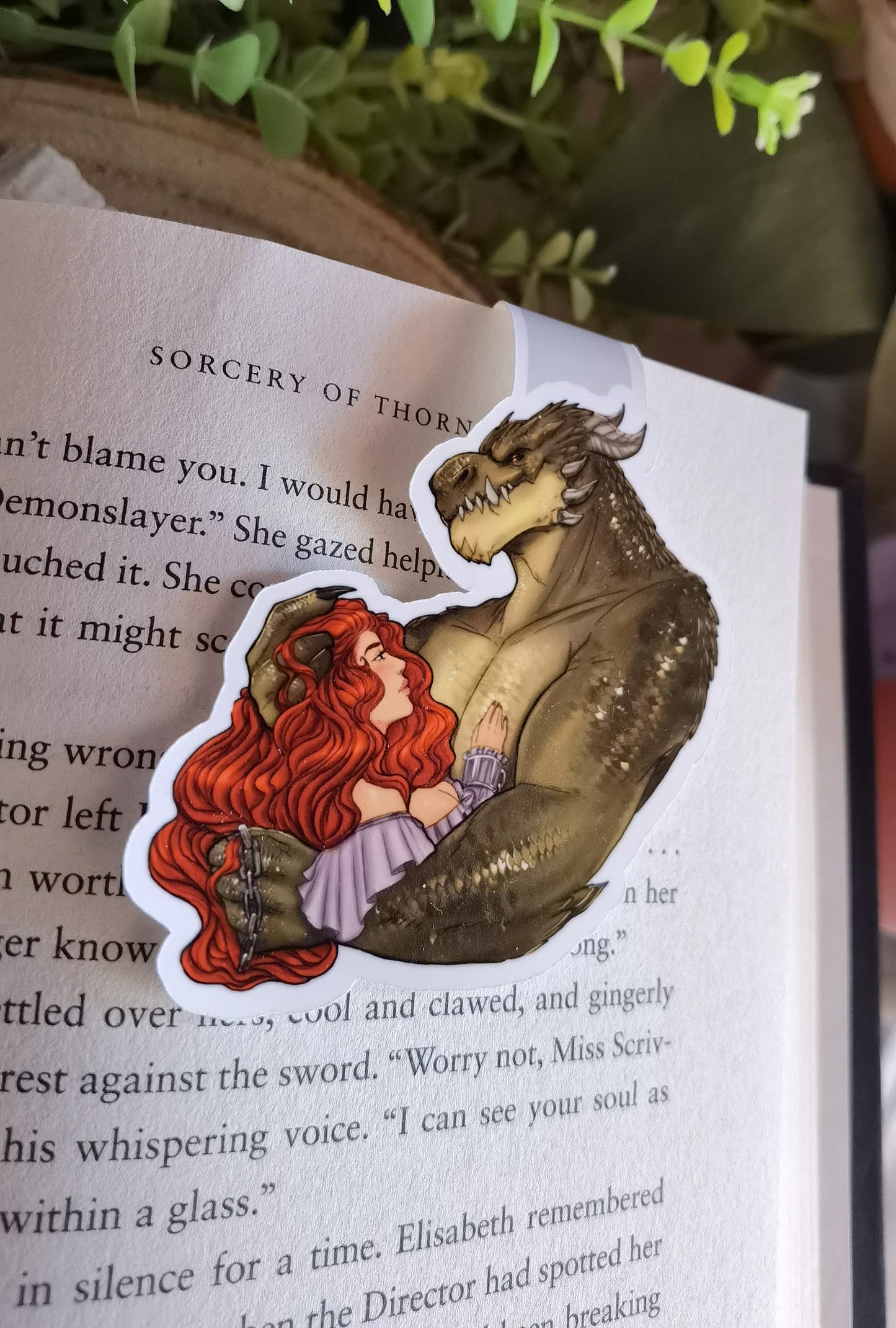 THE DRAGON'S BRIDE - Briar Rose & Sol magnetic bookmark monster lover dragon