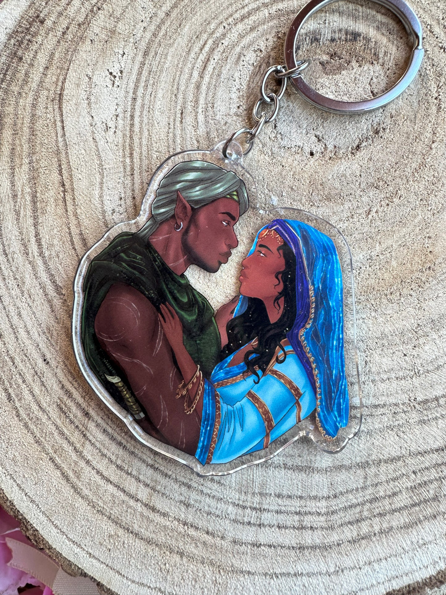ELRIEL - Azriel & Elain - ACOMAF - ACOWAR - A Court of Thorns and Roses inspired transparent acrylic keychain