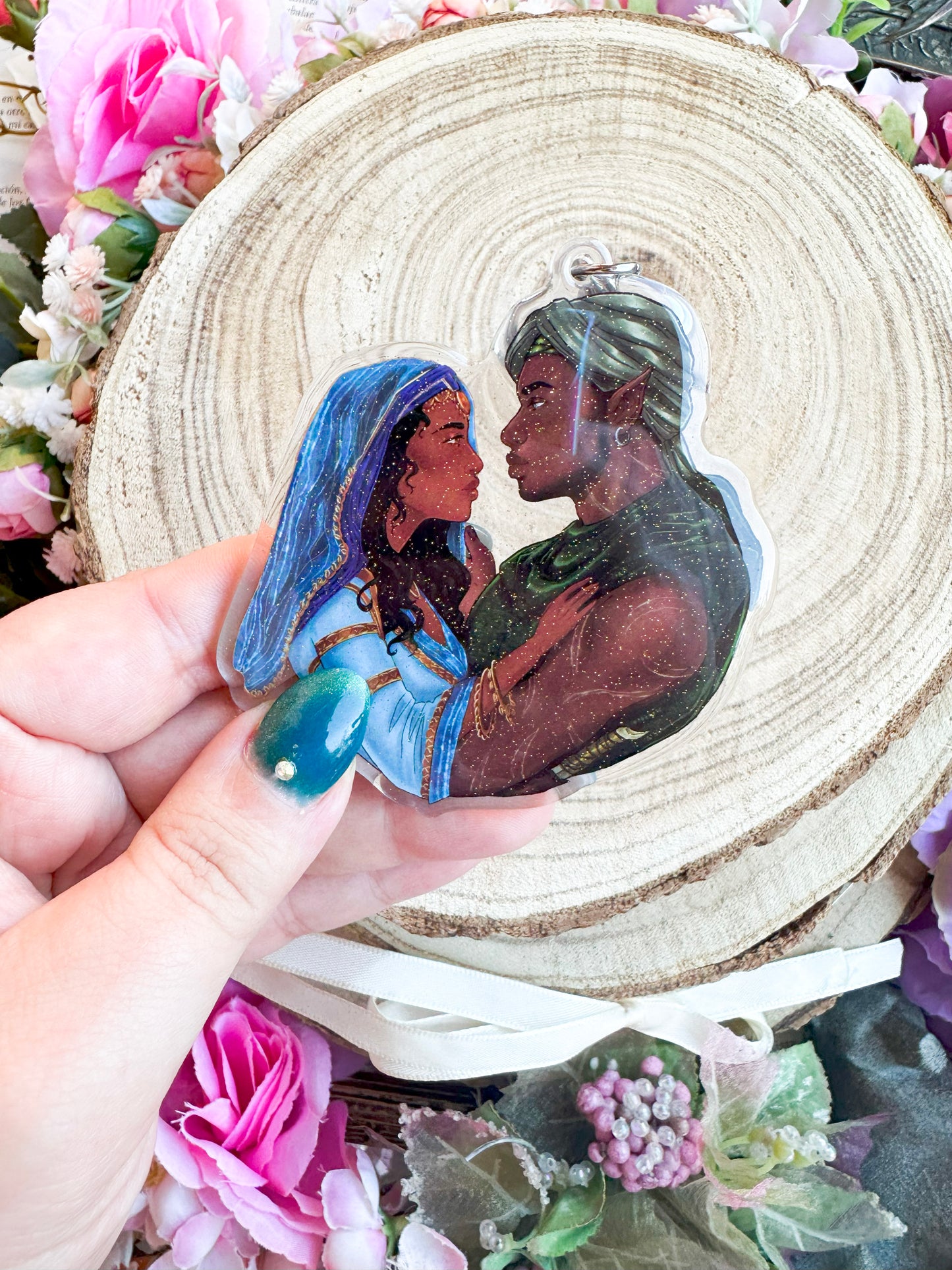 ELRIEL - Azriel & Elain - ACOMAF - ACOWAR - A Court of Thorns and Roses inspired transparent acrylic keychain