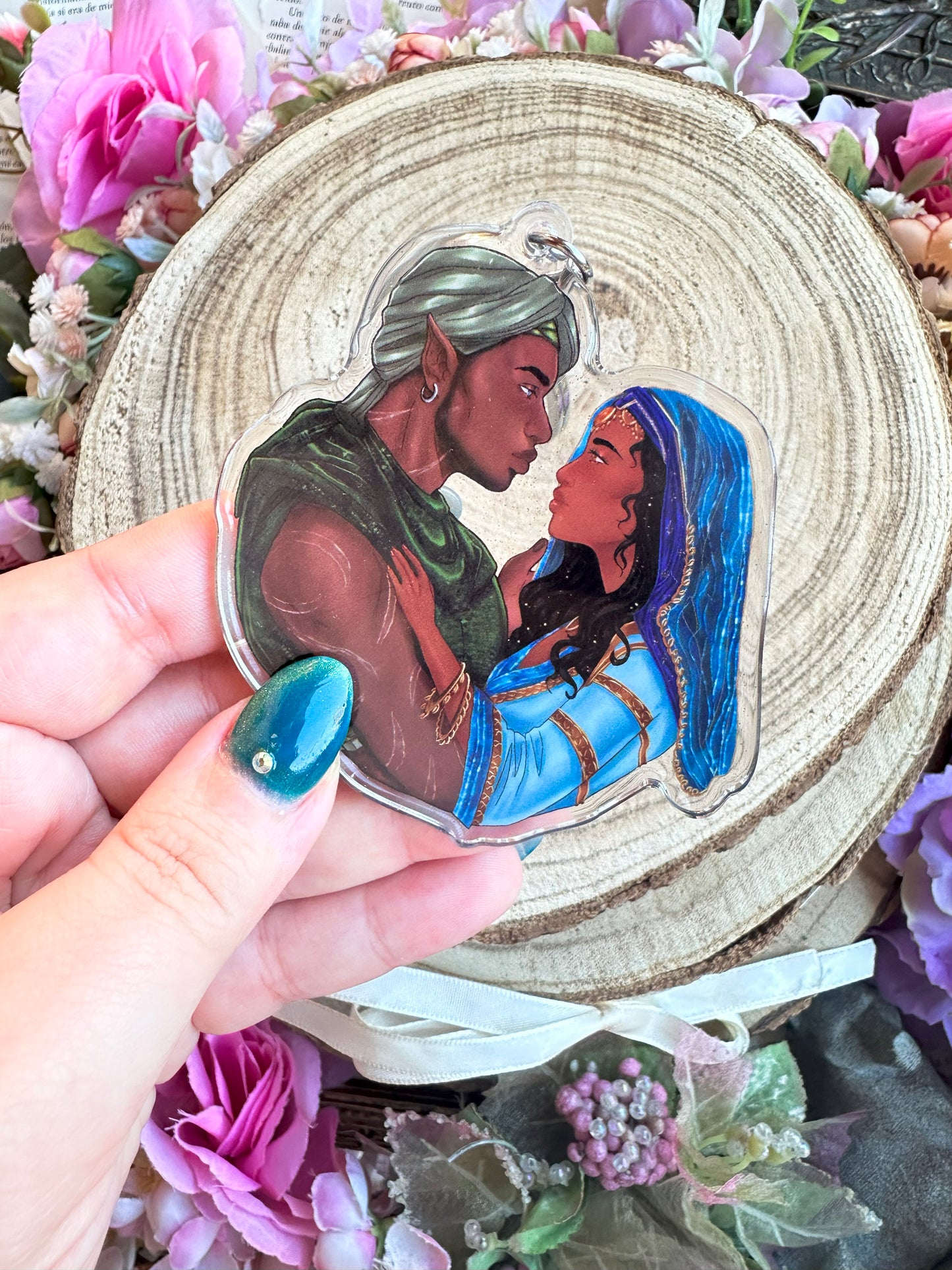 ELRIEL - Azriel & Elain - ACOMAF - ACOWAR - A Court of Thorns and Roses inspired transparent acrylic keychain