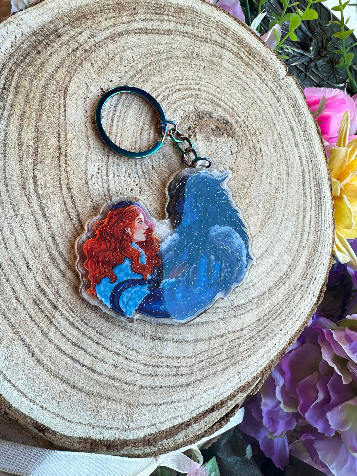 ELRIEL - Azriel & Elain - ACOMAF - ACOWAR - A Court of Thorns and Roses inspired transparent acrylic keychain