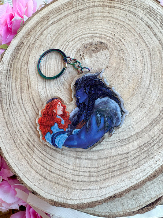 ELRIEL - Azriel & Elain - ACOMAF - ACOWAR - A Court of Thorns and Roses inspired transparent acrylic keychain