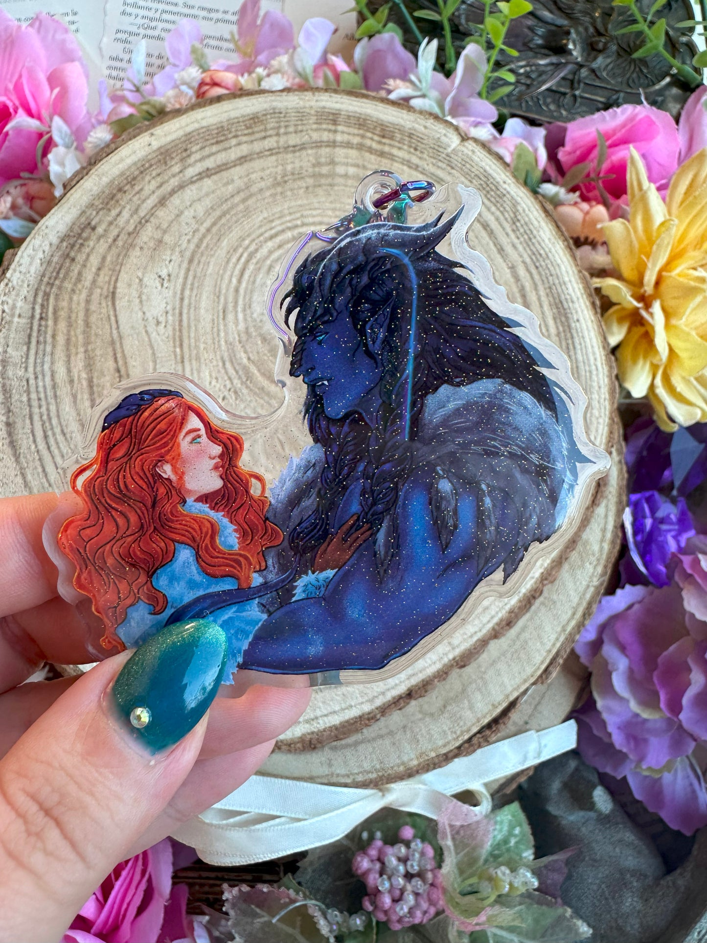 ELRIEL - Azriel & Elain - ACOMAF - ACOWAR - A Court of Thorns and Roses inspired transparent acrylic keychain