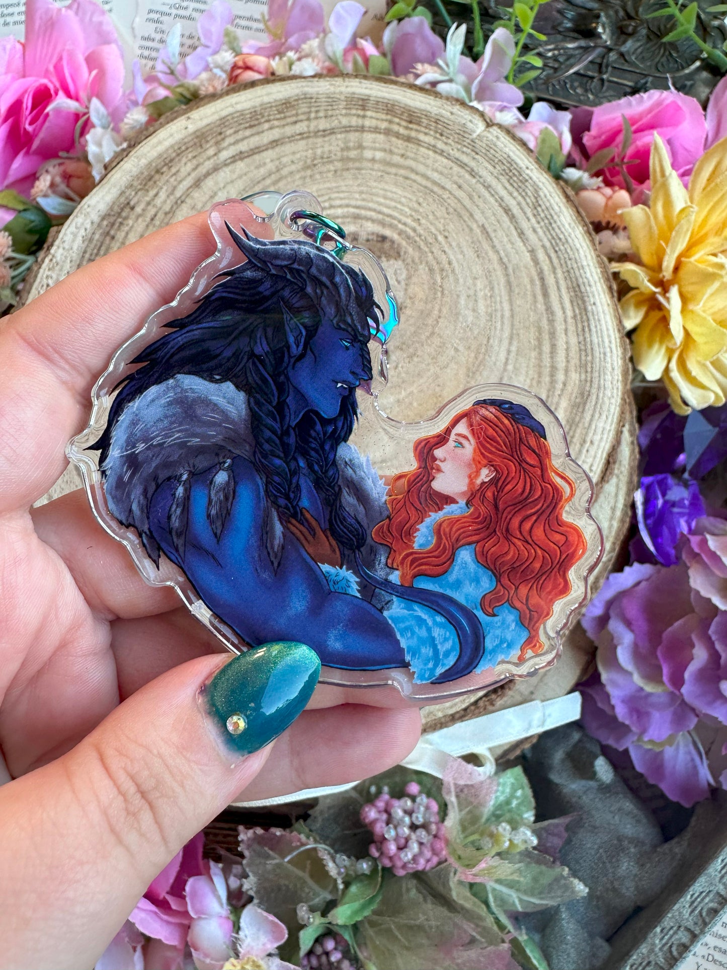 ELRIEL - Azriel & Elain - ACOMAF - ACOWAR - A Court of Thorns and Roses inspired transparent acrylic keychain