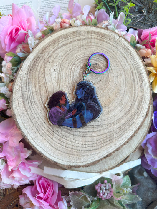 ELRIEL - Azriel & Elain - ACOMAF - ACOWAR - A Court of Thorns and Roses inspired transparent acrylic keychain