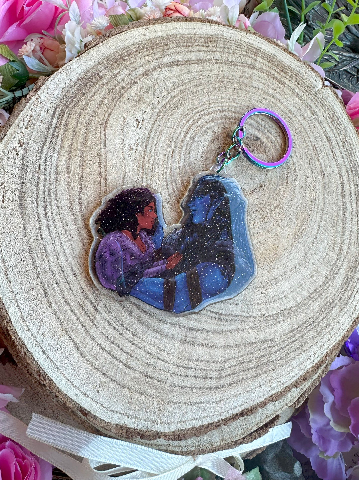ELRIEL - Azriel & Elain - ACOMAF - ACOWAR - A Court of Thorns and Roses inspired transparent acrylic keychain