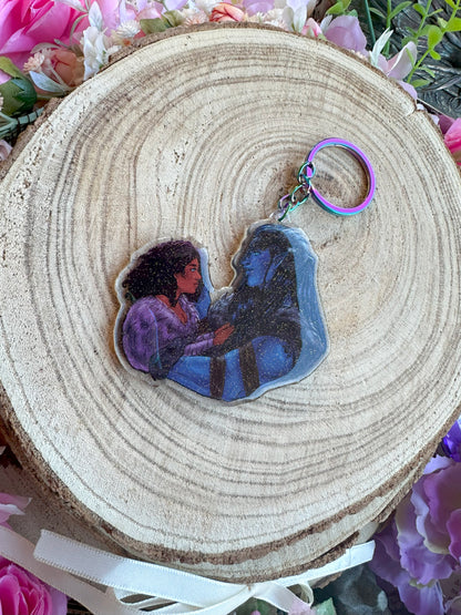 ELRIEL - Azriel & Elain - ACOMAF - ACOWAR - A Court of Thorns and Roses inspired transparent acrylic keychain