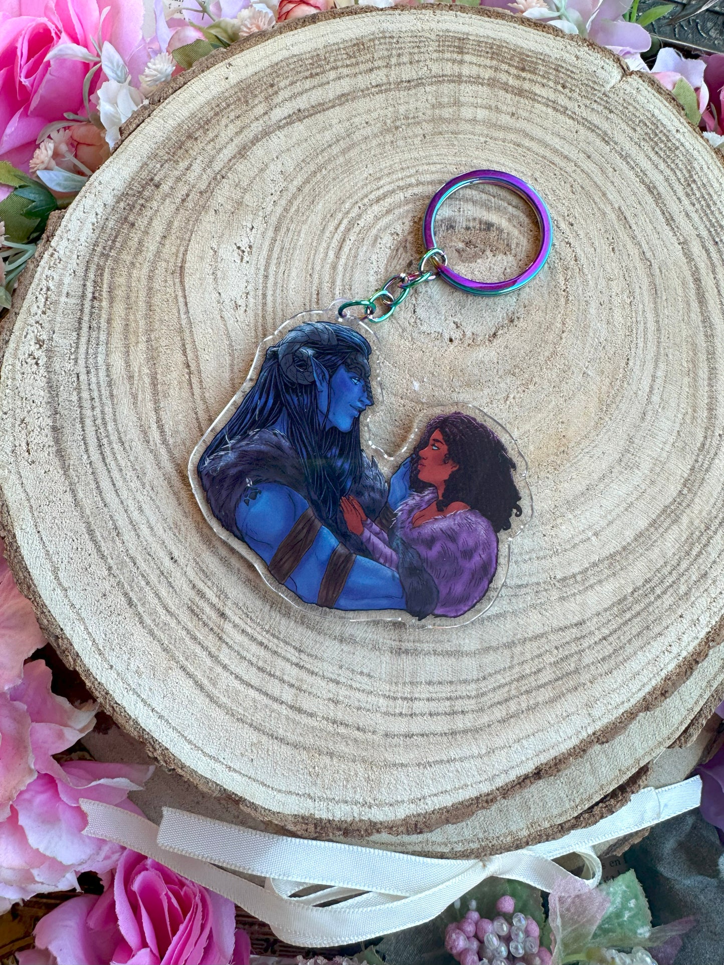 ELRIEL - Azriel & Elain - ACOMAF - ACOWAR - A Court of Thorns and Roses inspired transparent acrylic keychain