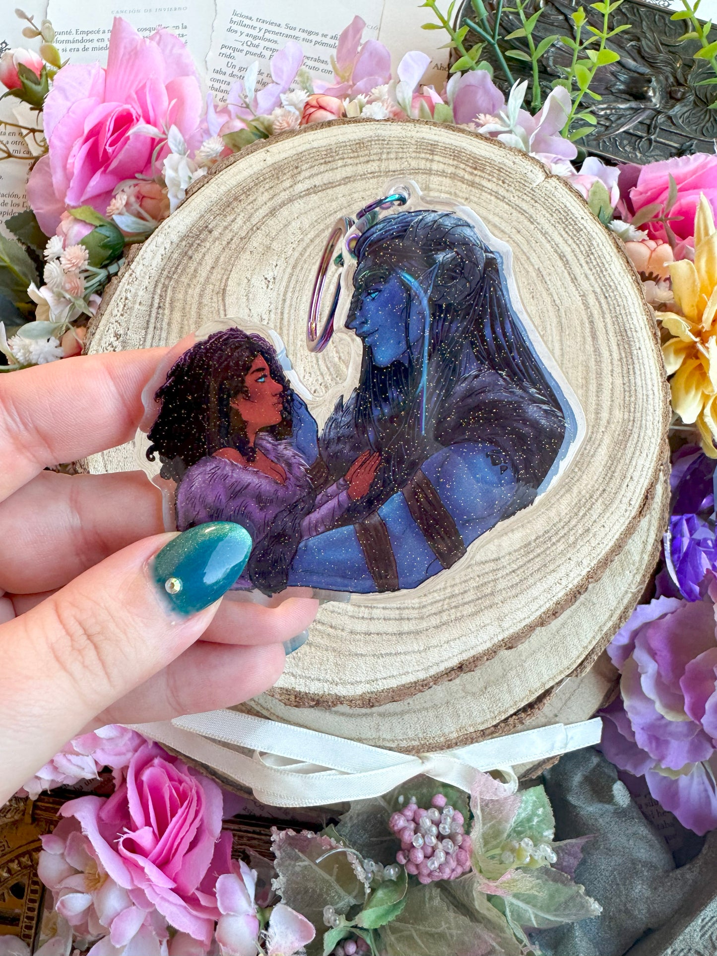 ELRIEL - Azriel & Elain - ACOMAF - ACOWAR - A Court of Thorns and Roses inspired transparent acrylic keychain