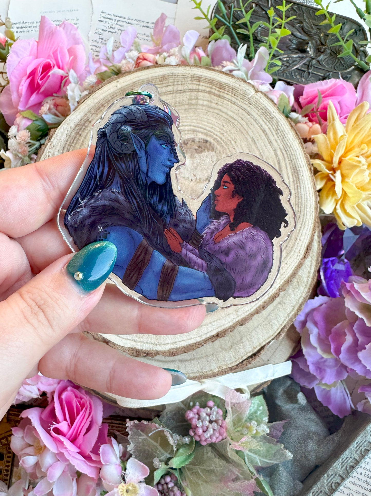 ELRIEL - Azriel & Elain - ACOMAF - ACOWAR - A Court of Thorns and Roses inspired transparent acrylic keychain