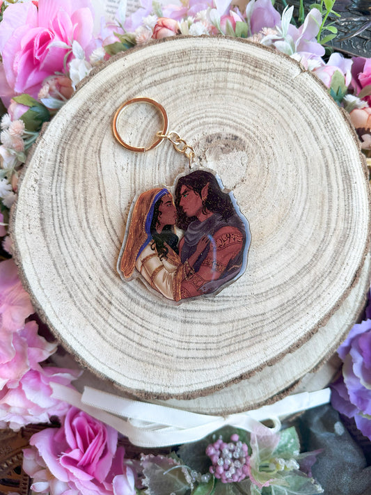 ELRIEL - Azriel & Elain - ACOMAF - ACOWAR - A Court of Thorns and Roses inspired transparent acrylic keychain