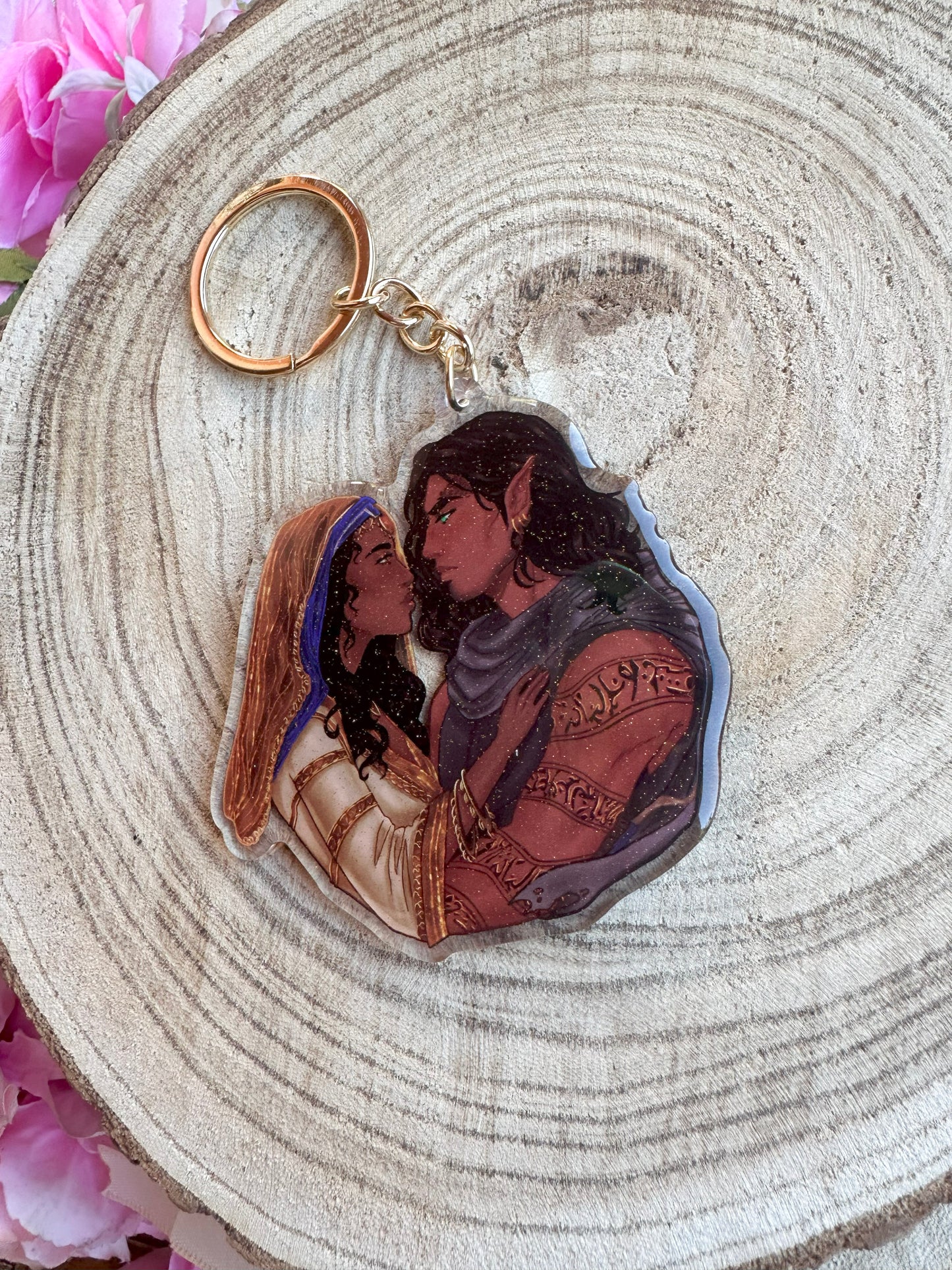 ELRIEL - Azriel & Elain - ACOMAF - ACOWAR - A Court of Thorns and Roses inspired transparent acrylic keychain
