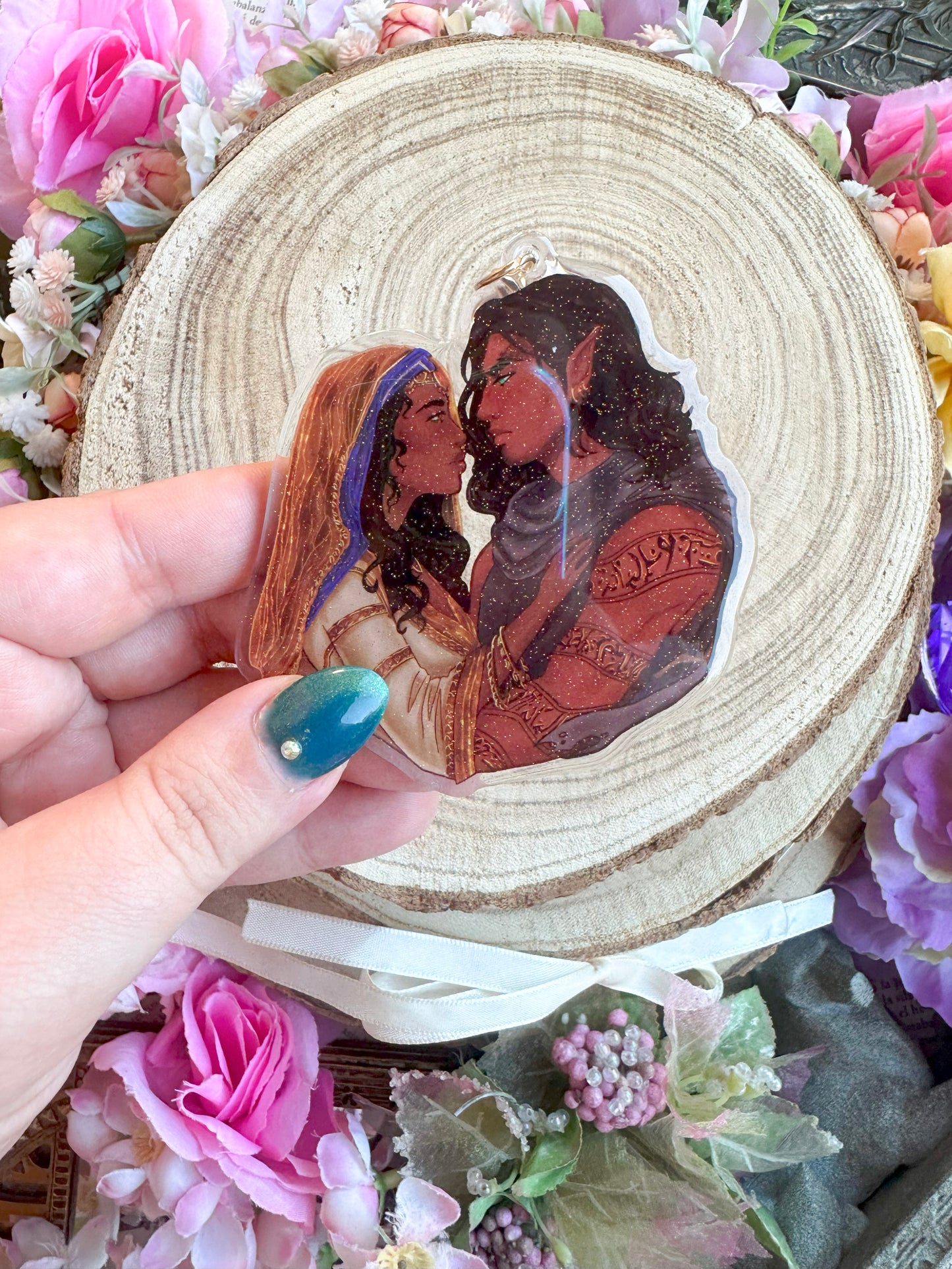 ELRIEL - Azriel & Elain - ACOMAF - ACOWAR - A Court of Thorns and Roses inspired transparent acrylic keychain