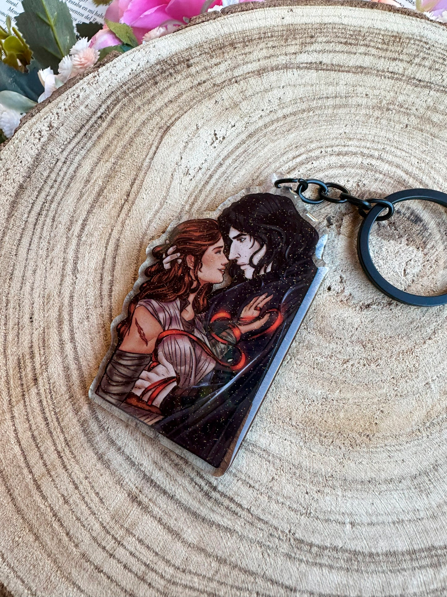 Adventure Galaxy Space Opera Din Djarin and Grogu inspired acrylic keychain