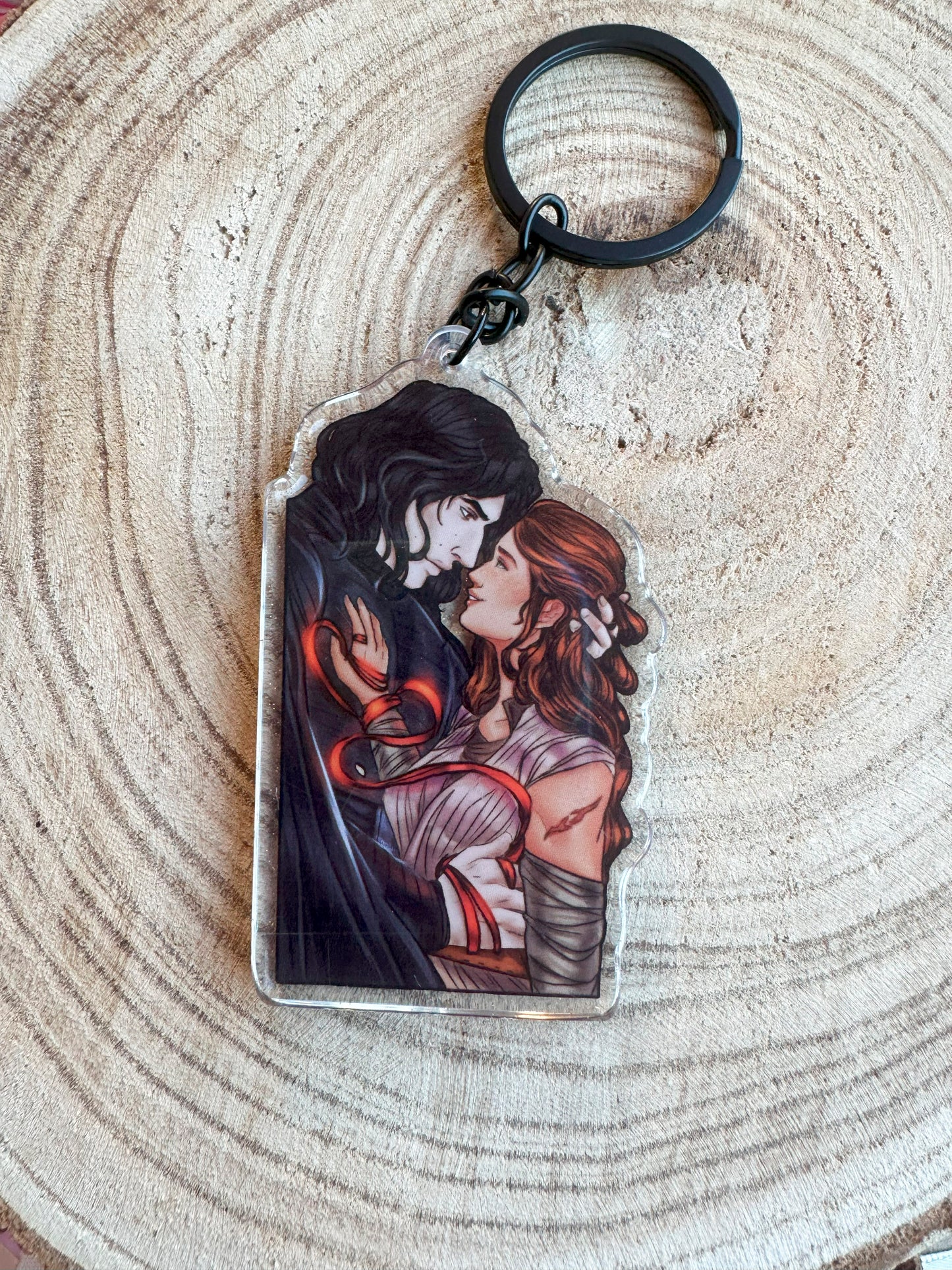 Adventure Galaxy Space Opera Din Djarin and Grogu inspired acrylic keychain