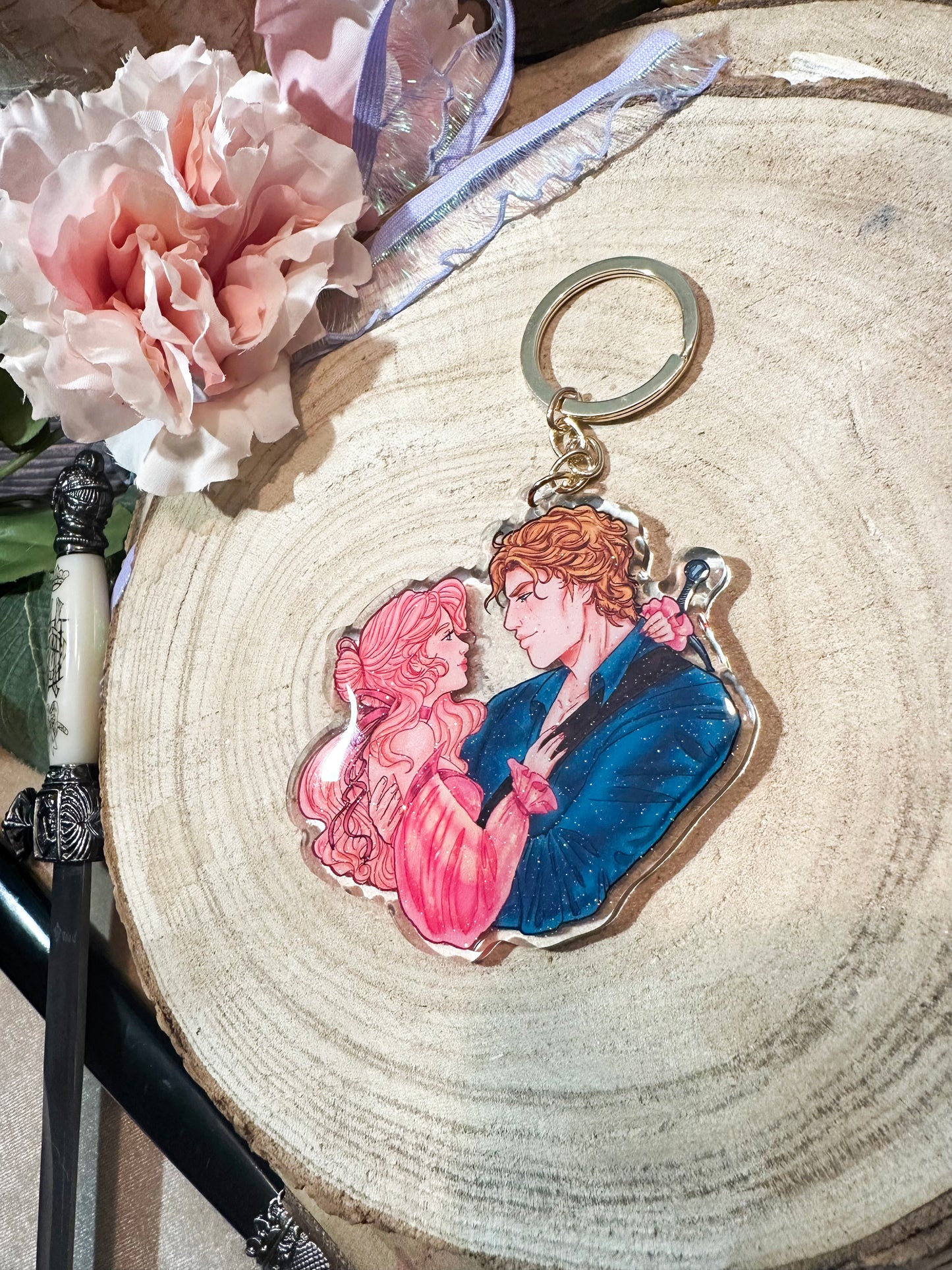 ELRIEL - Azriel & Elain - ACOMAF - ACOWAR - A Court of Thorns and Roses inspired transparent acrylic keychain