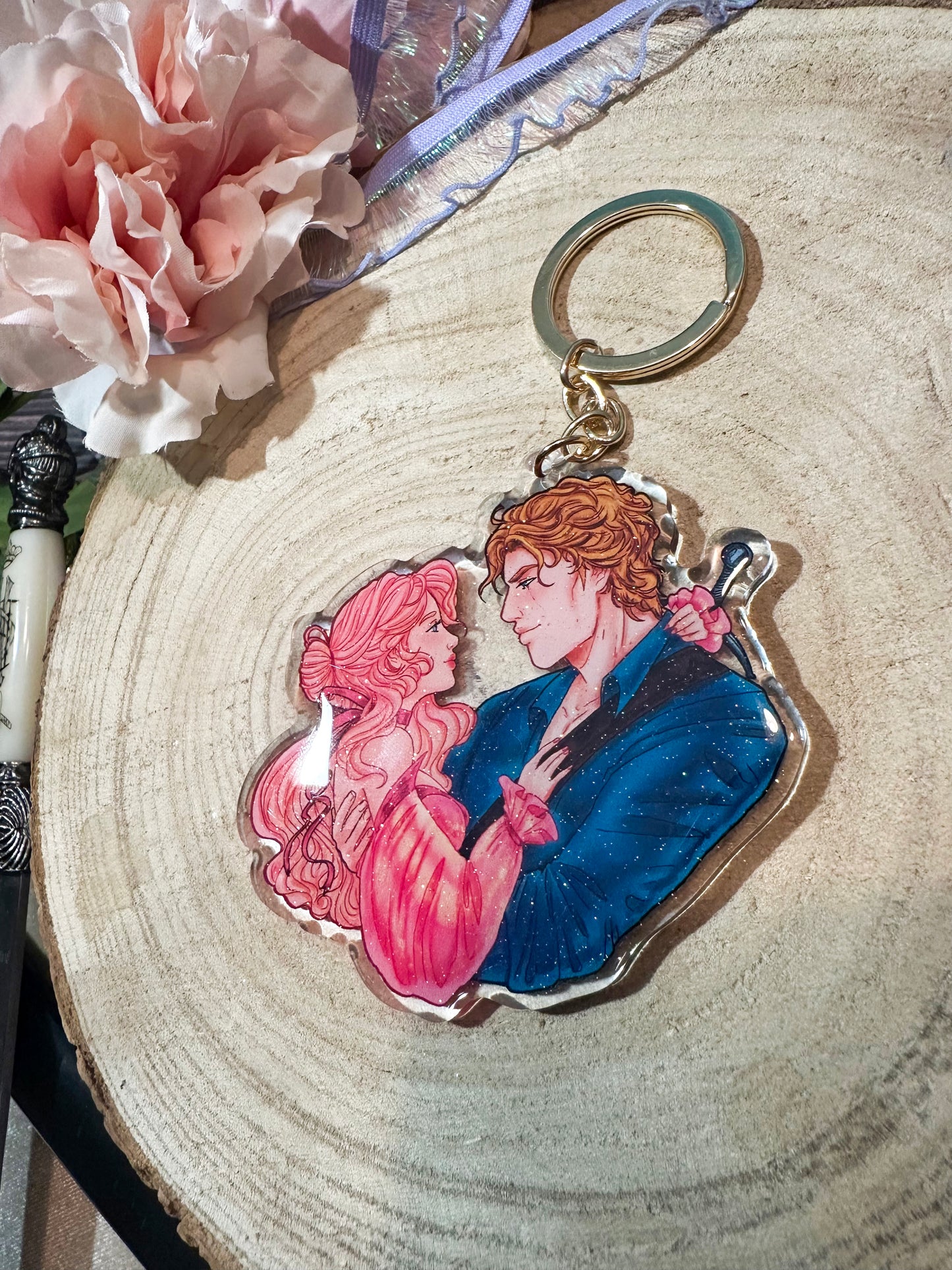 ELRIEL - Azriel & Elain - ACOMAF - ACOWAR - A Court of Thorns and Roses inspired transparent acrylic keychain