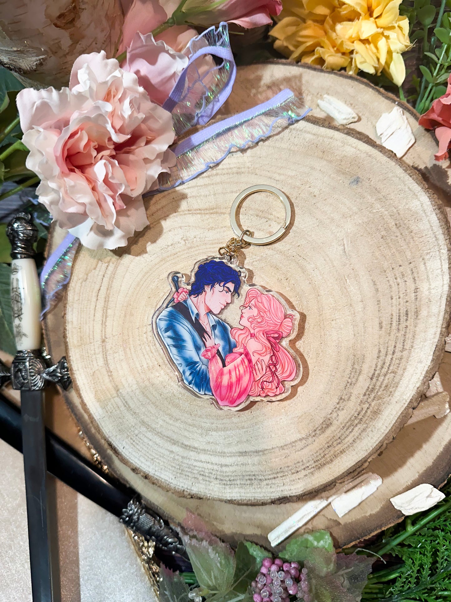 ELRIEL - Azriel & Elain - ACOMAF - ACOWAR - A Court of Thorns and Roses inspired transparent acrylic keychain