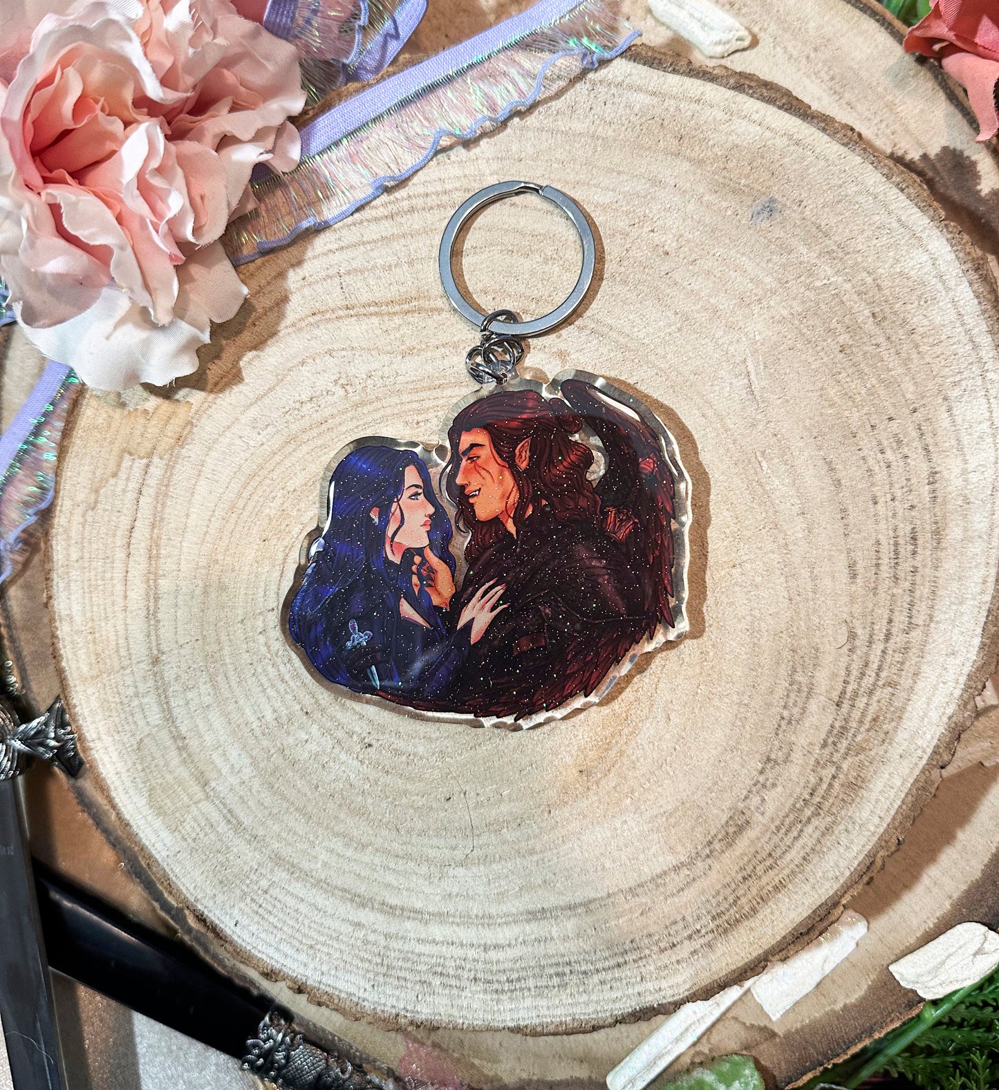 ELRIEL - Azriel & Elain - ACOMAF - ACOWAR - A Court of Thorns and Roses inspired transparent acrylic keychain