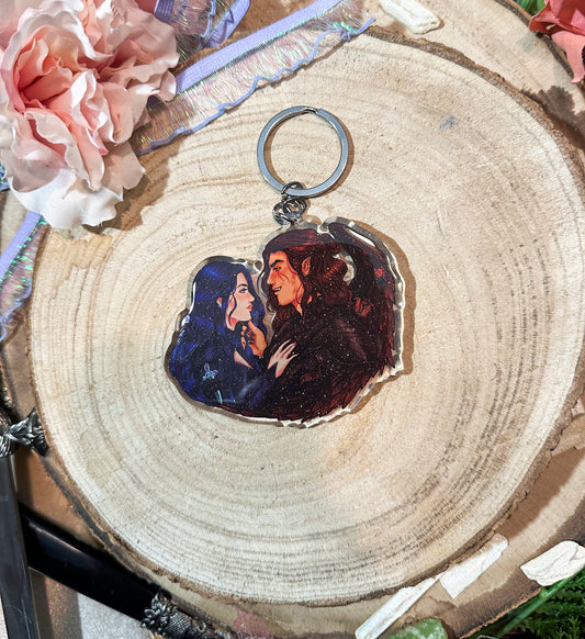 ELRIEL - Azriel & Elain - ACOMAF - ACOWAR - A Court of Thorns and Roses inspired transparent acrylic keychain