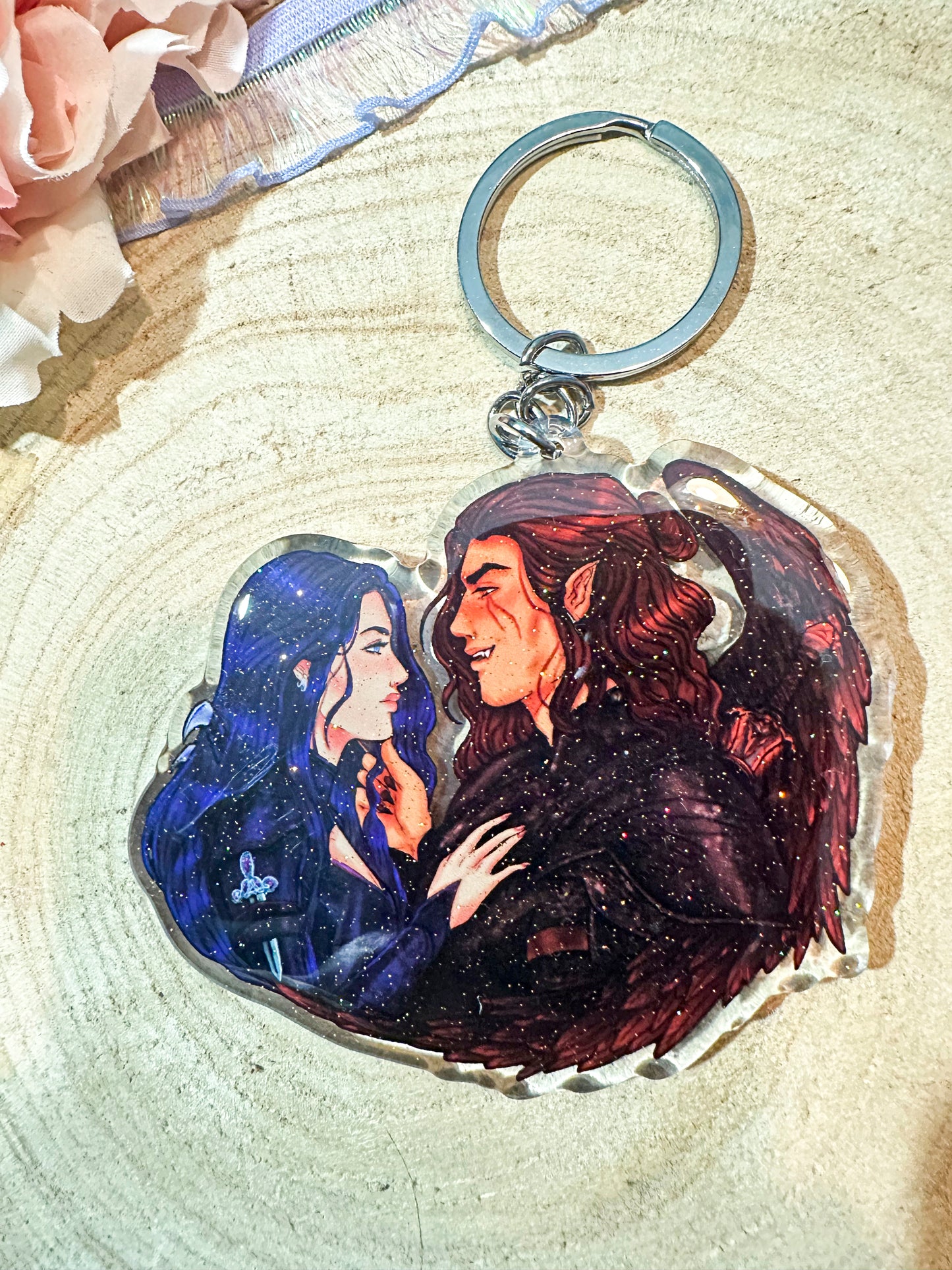 ELRIEL - Azriel & Elain - ACOMAF - ACOWAR - A Court of Thorns and Roses inspired transparent acrylic keychain