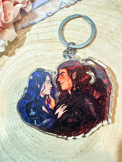 ELRIEL - Azriel & Elain - ACOMAF - ACOWAR - A Court of Thorns and Roses inspired transparent acrylic keychain