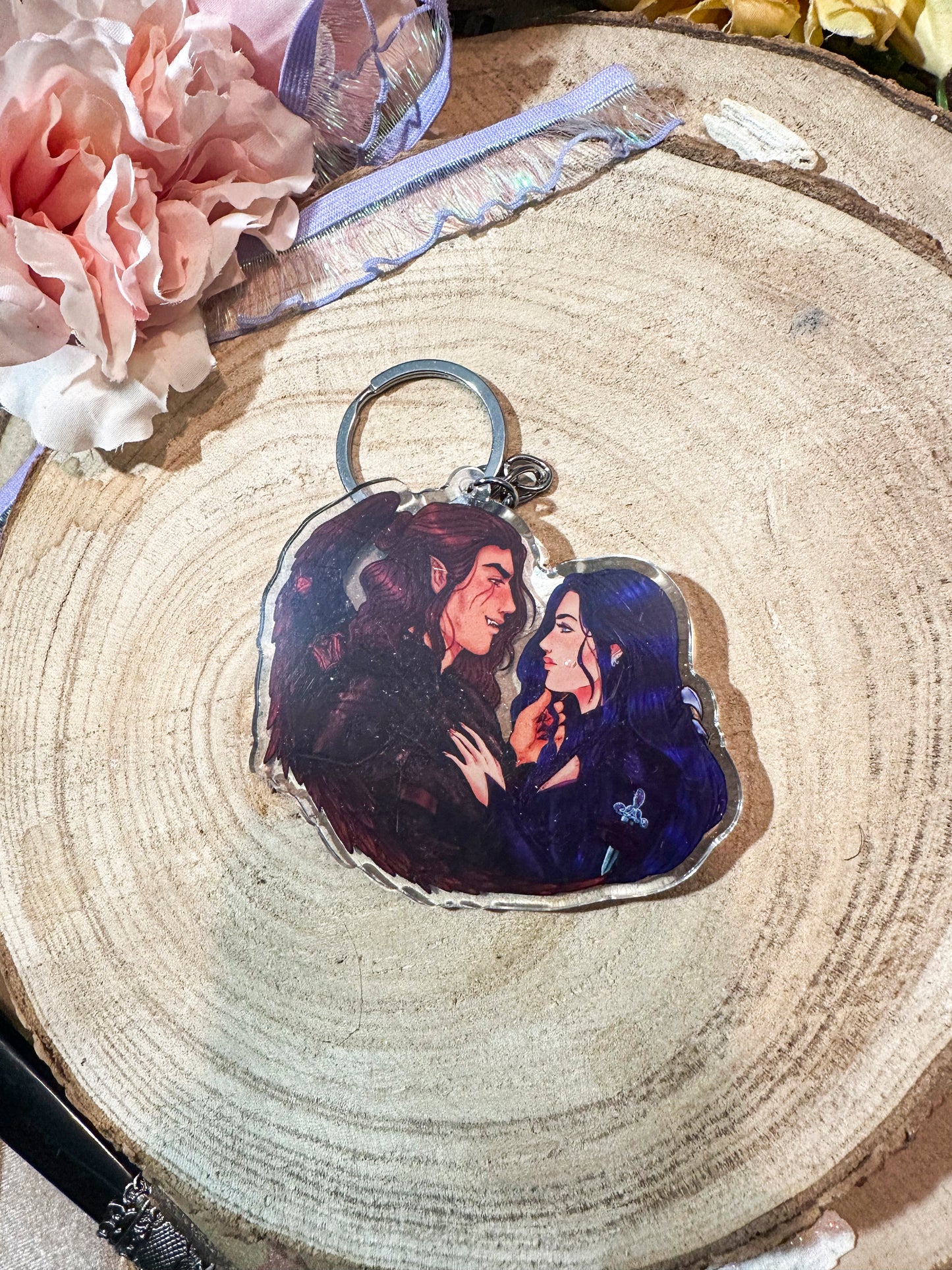 ELRIEL - Azriel & Elain - ACOMAF - ACOWAR - A Court of Thorns and Roses inspired transparent acrylic keychain