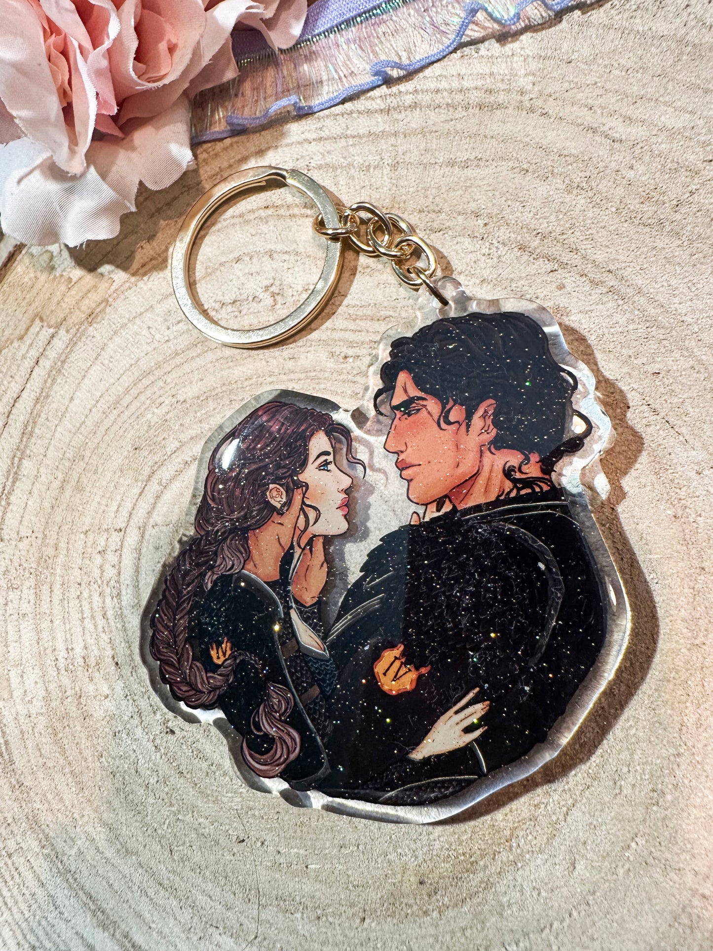 ELRIEL - Azriel & Elain - ACOMAF - ACOWAR - A Court of Thorns and Roses inspired transparent acrylic keychain