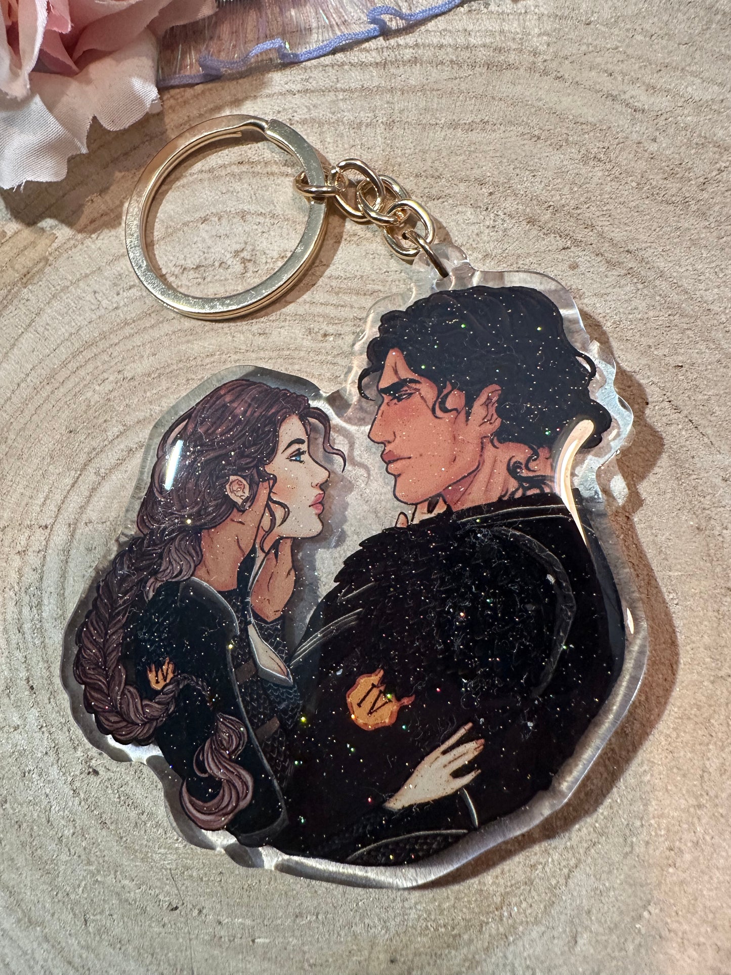 ELRIEL - Azriel & Elain - ACOMAF - ACOWAR - A Court of Thorns and Roses inspired transparent acrylic keychain
