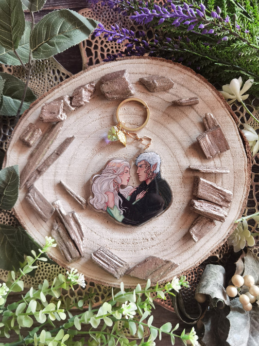 ELRIEL - Azriel & Elain - ACOMAF - ACOWAR - A Court of Thorns and Roses inspired transparent acrylic keychain