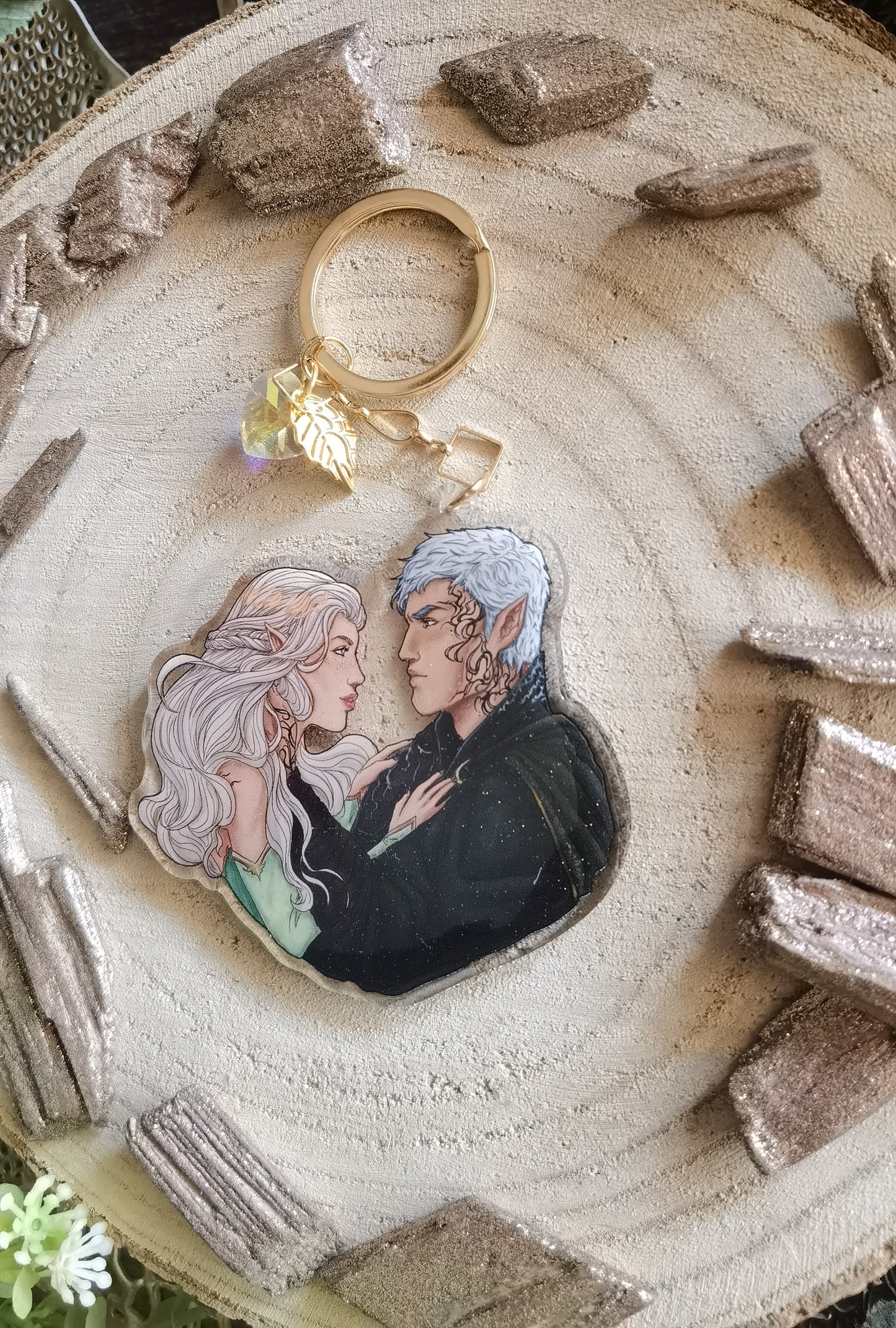 ELRIEL - Azriel & Elain - ACOMAF - ACOWAR - A Court of Thorns and Roses inspired transparent acrylic keychain