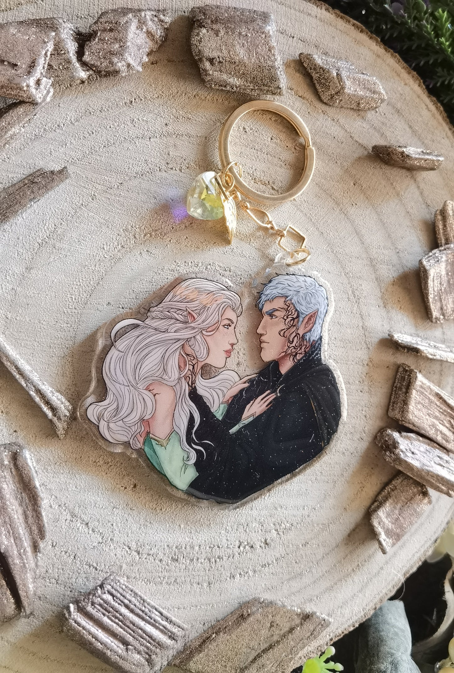 ELRIEL - Azriel & Elain - ACOMAF - ACOWAR - A Court of Thorns and Roses inspired transparent acrylic keychain