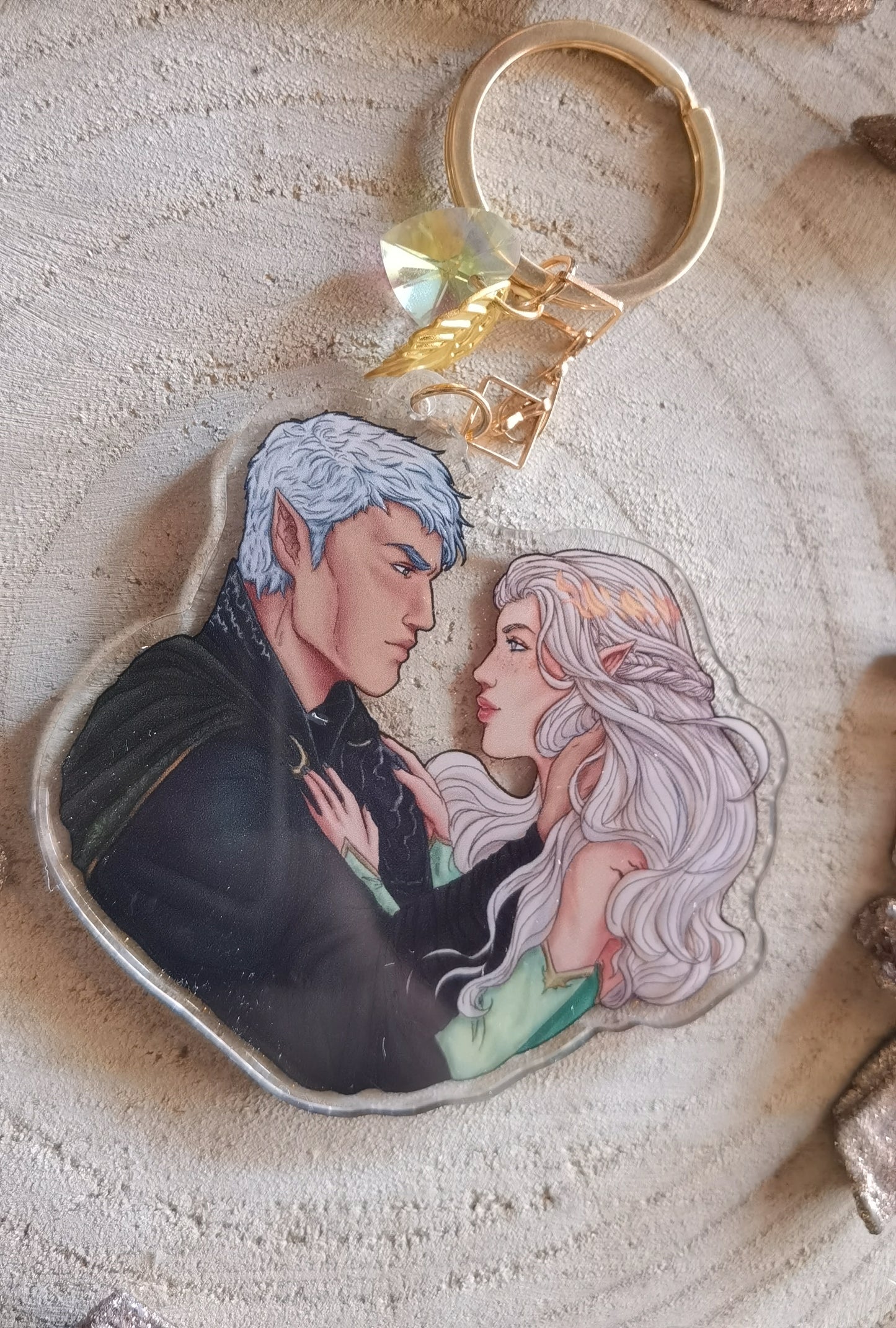 ELRIEL - Azriel & Elain - ACOMAF - ACOWAR - A Court of Thorns and Roses inspired transparent acrylic keychain