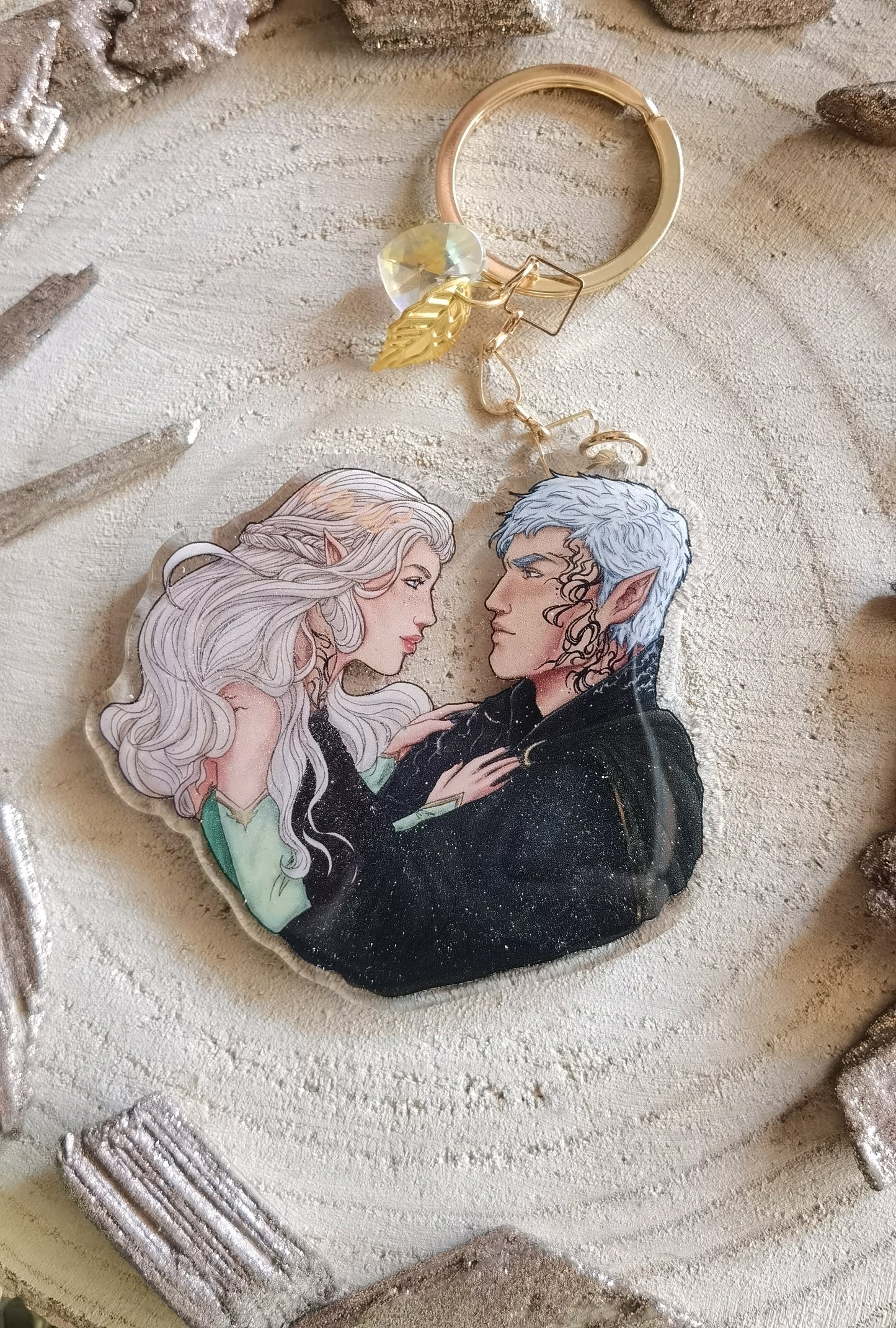 ELRIEL - Azriel & Elain - ACOMAF - ACOWAR - A Court of Thorns and Roses inspired transparent acrylic keychain