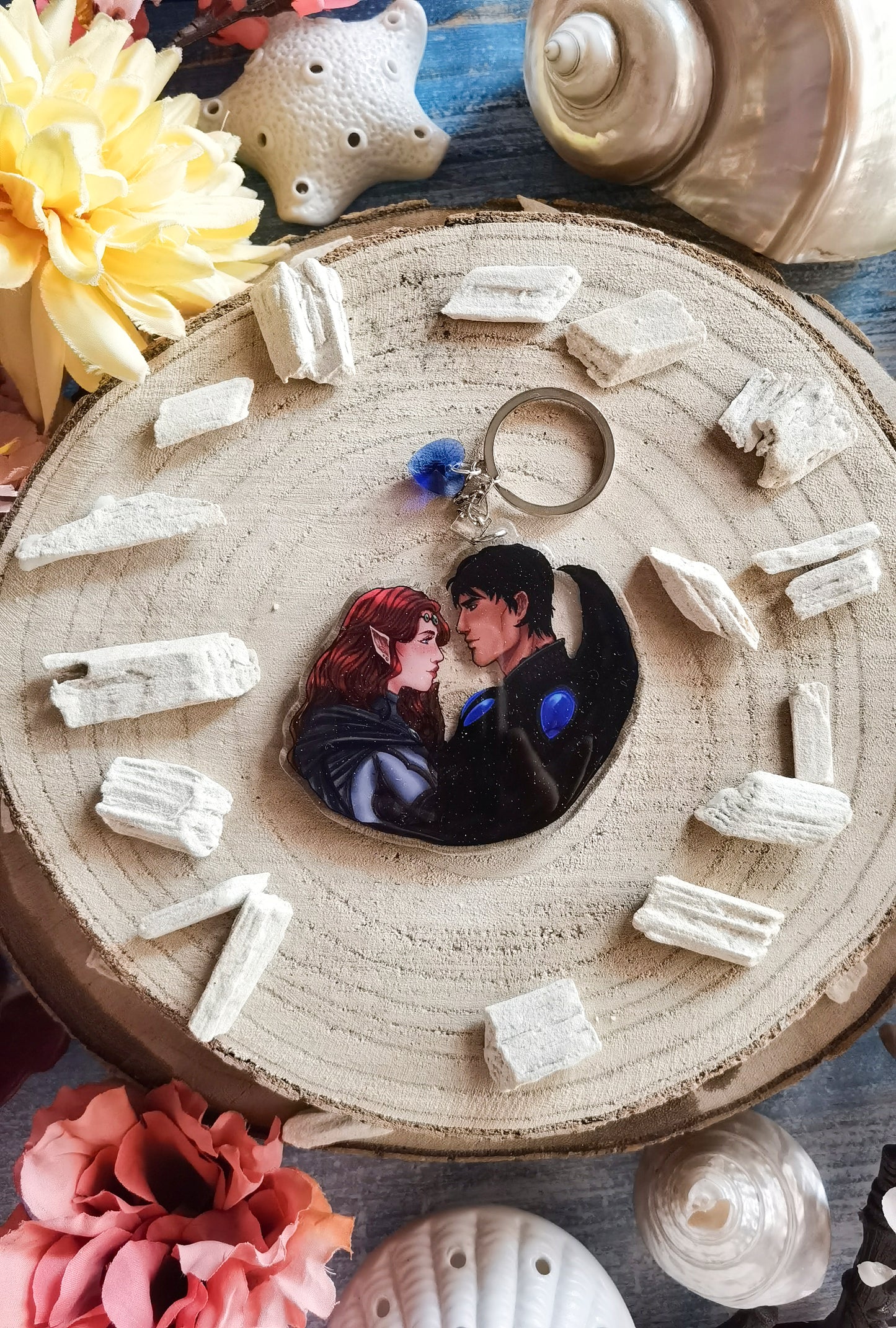 ELRIEL - Azriel & Elain - ACOMAF - ACOWAR - A Court of Thorns and Roses inspired transparent acrylic keychain