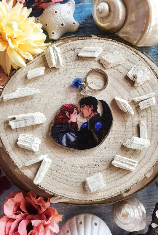 ELRIEL - Azriel & Elain - ACOMAF - ACOWAR - A Court of Thorns and Roses inspired transparent acrylic keychain