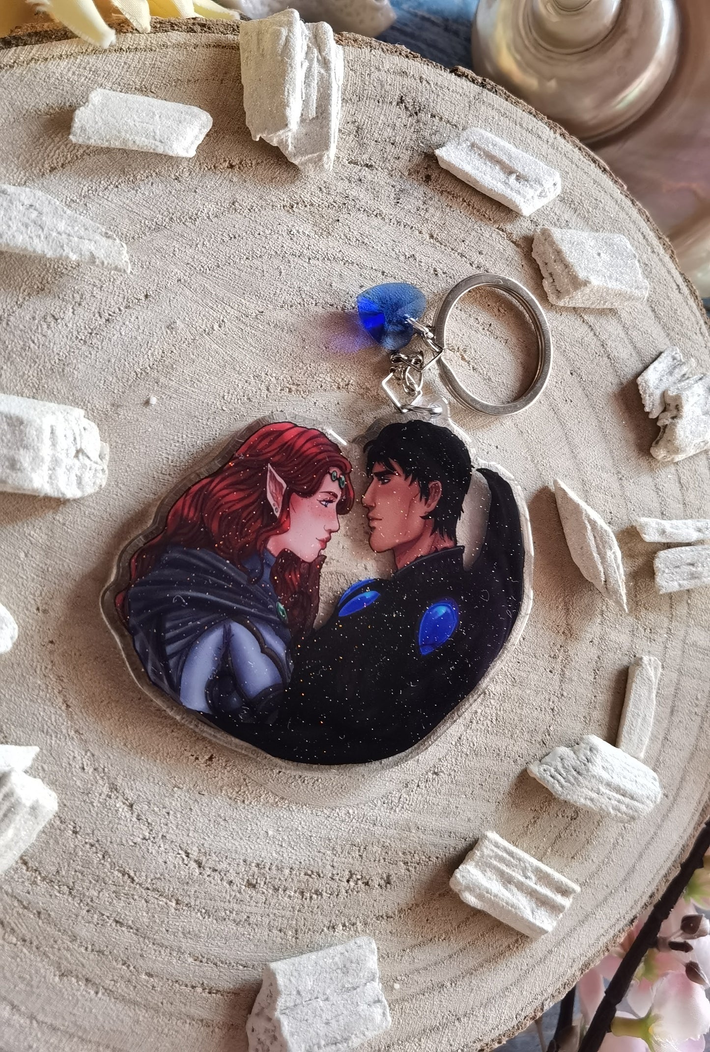 ELRIEL - Azriel & Elain - ACOMAF - ACOWAR - A Court of Thorns and Roses inspired transparent acrylic keychain