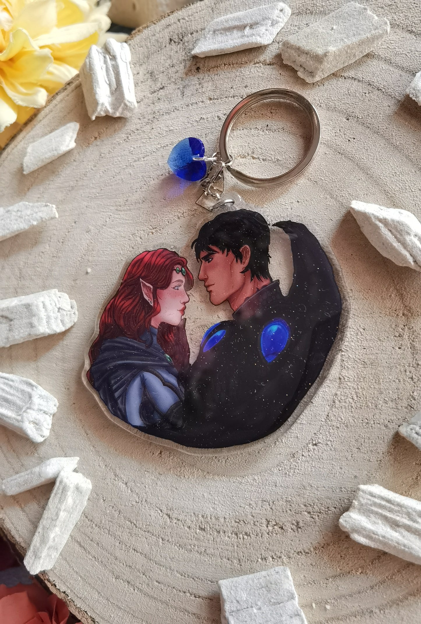 ELRIEL - Azriel & Elain - ACOMAF - ACOWAR - A Court of Thorns and Roses inspired transparent acrylic keychain