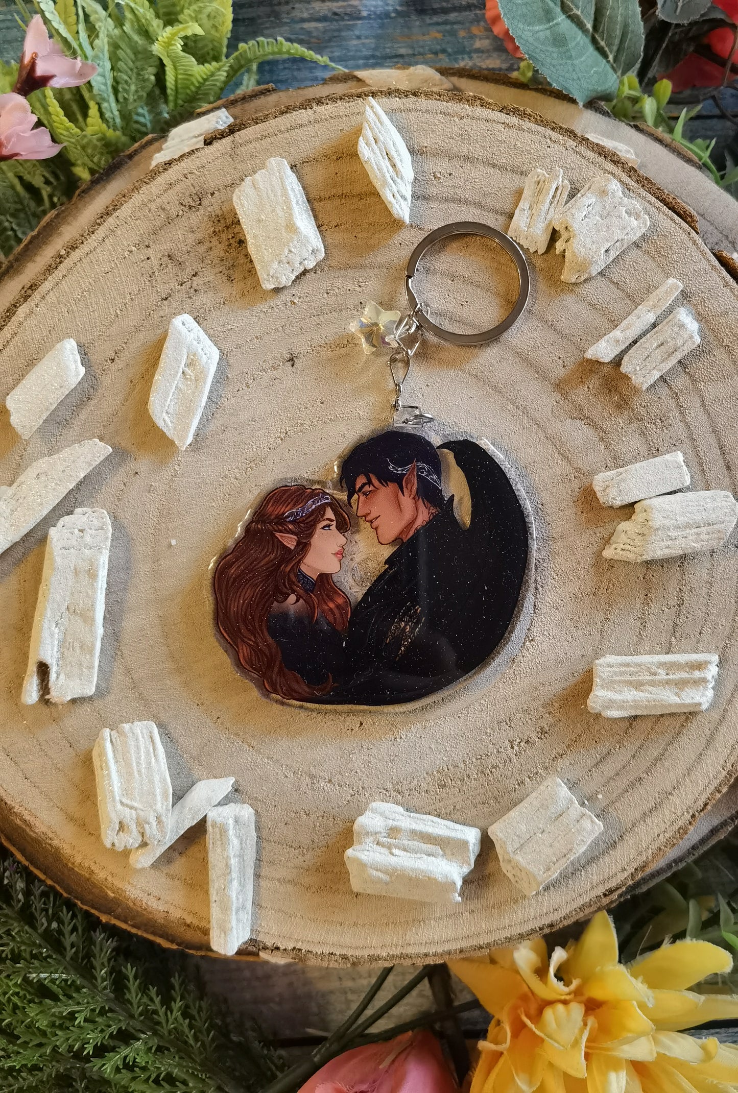 ELRIEL - Azriel & Elain - ACOMAF - ACOWAR - A Court of Thorns and Roses inspired transparent acrylic keychain