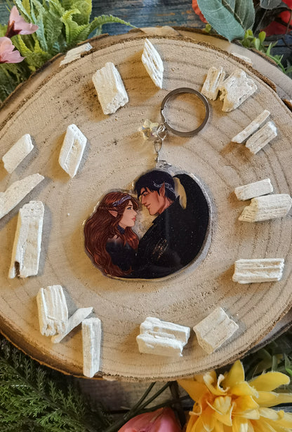 ELRIEL - Azriel & Elain - ACOMAF - ACOWAR - A Court of Thorns and Roses inspired transparent acrylic keychain