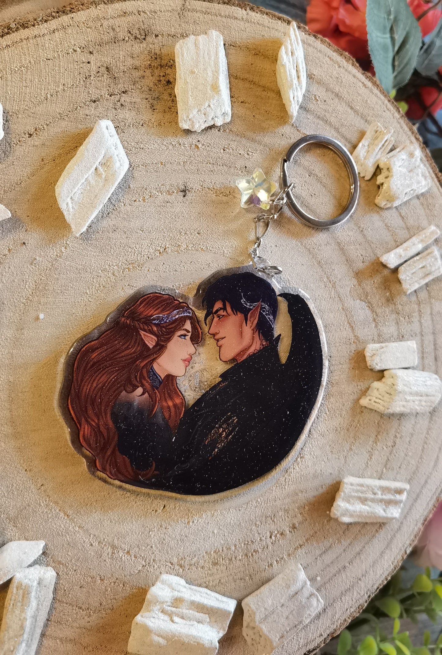 ELRIEL - Azriel & Elain - ACOMAF - ACOWAR - A Court of Thorns and Roses inspired transparent acrylic keychain