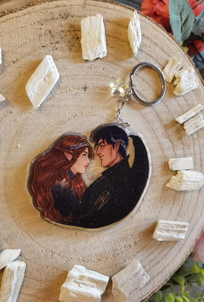 ELRIEL - Azriel & Elain - ACOMAF - ACOWAR - A Court of Thorns and Roses inspired transparent acrylic keychain